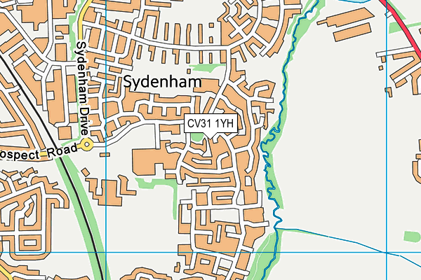 CV31 1YH map - OS VectorMap District (Ordnance Survey) CV31 1YH map - OS VectorMap District (Ordnance Survey)