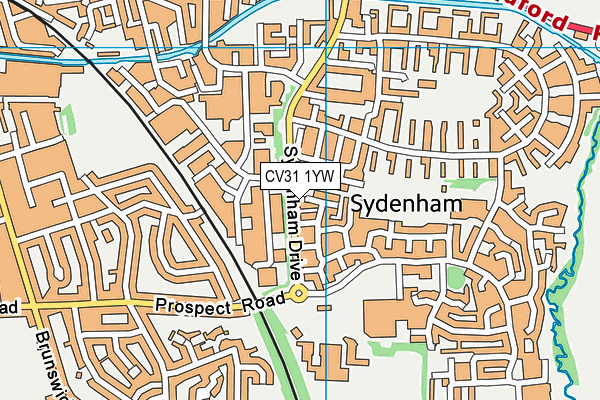 CV31 1YW map - OS VectorMap District (Ordnance Survey) CV31 1YW map - OS VectorMap District (Ordnance Survey)