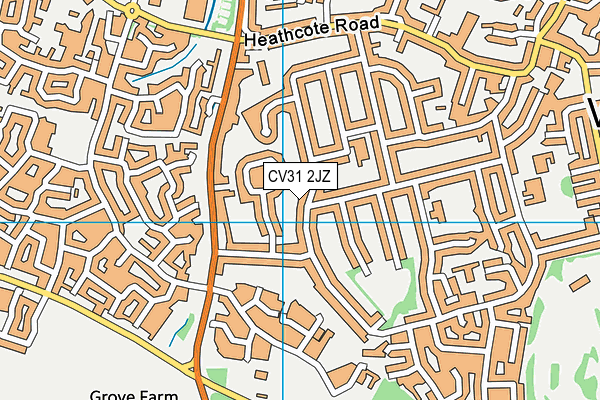 CV31 2JZ map - OS VectorMap District (Ordnance Survey) CV31 2JZ map - OS VectorMap District (Ordnance Survey)