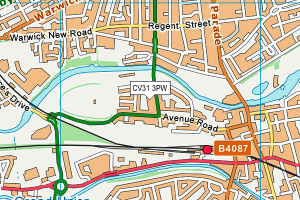 CV31 3PW map - OS VectorMap District (Ordnance Survey)