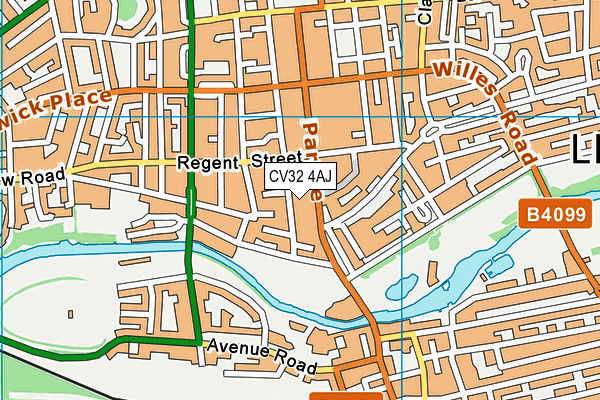 CV32 4AJ map - OS VectorMap District (Ordnance Survey) CV32 4AJ map - OS VectorMap District (Ordnance Survey)