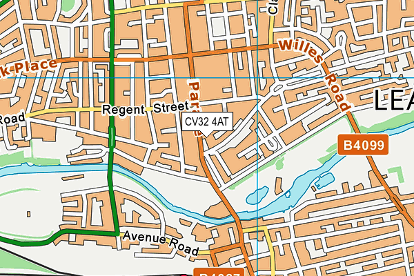CV32 4AT map - OS VectorMap District (Ordnance Survey) CV32 4AT map - OS VectorMap District (Ordnance Survey)