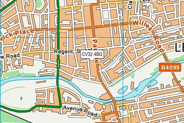 CV32 4BG map - OS VectorMap District (Ordnance Survey) CV32 4BG map - OS VectorMap District (Ordnance Survey)