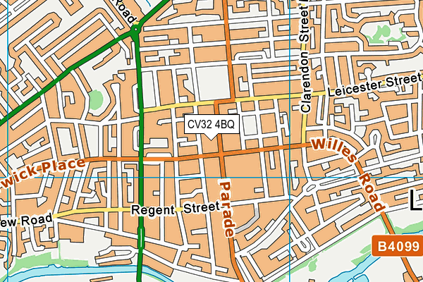 CV32 4BQ map - OS VectorMap District (Ordnance Survey) CV32 4BQ map - OS VectorMap District (Ordnance Survey)