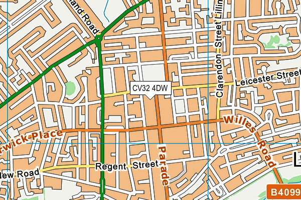 CV32 4DW map - OS VectorMap District (Ordnance Survey) CV32 4DW map - OS VectorMap District (Ordnance Survey)