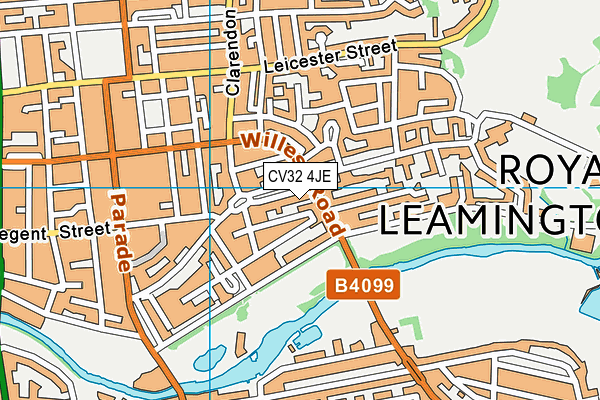 CV32 4JE map - OS VectorMap District (Ordnance Survey) CV32 4JE map - OS VectorMap District (Ordnance Survey)