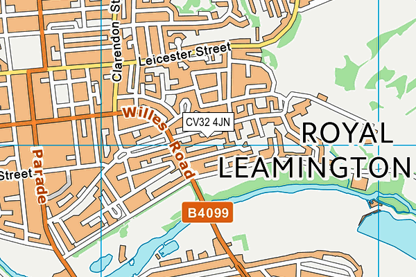 CV32 4JN map - OS VectorMap District (Ordnance Survey) CV32 4JN map - OS VectorMap District (Ordnance Survey)