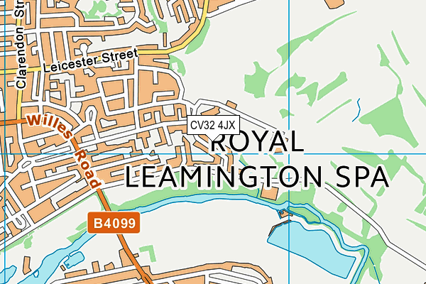 CV32 4JX map - OS VectorMap District (Ordnance Survey) CV32 4JX map - OS VectorMap District (Ordnance Survey)