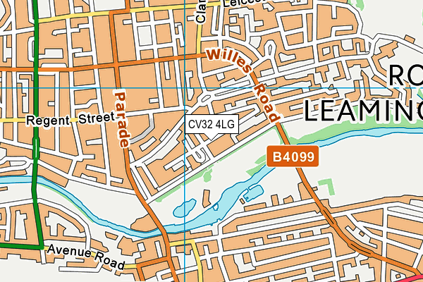 CV32 4LG map - OS VectorMap District (Ordnance Survey) CV32 4LG map - OS VectorMap District (Ordnance Survey)