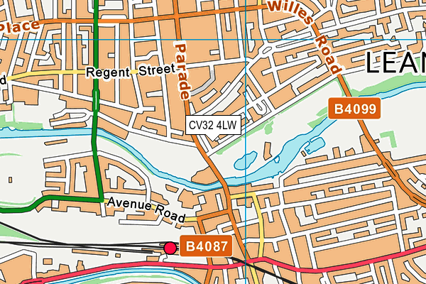 CV32 4LW map - OS VectorMap District (Ordnance Survey) CV32 4LW map - OS VectorMap District (Ordnance Survey)