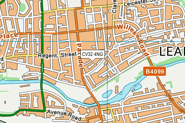 CV32 4NG map - OS VectorMap District (Ordnance Survey) CV32 4NG map - OS VectorMap District (Ordnance Survey)