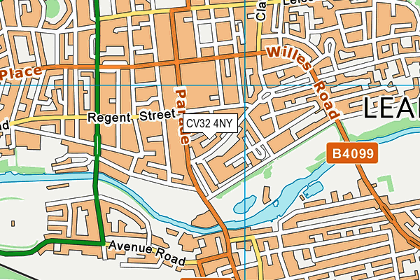 CV32 4NY map - OS VectorMap District (Ordnance Survey) CV32 4NY map - OS VectorMap District (Ordnance Survey)