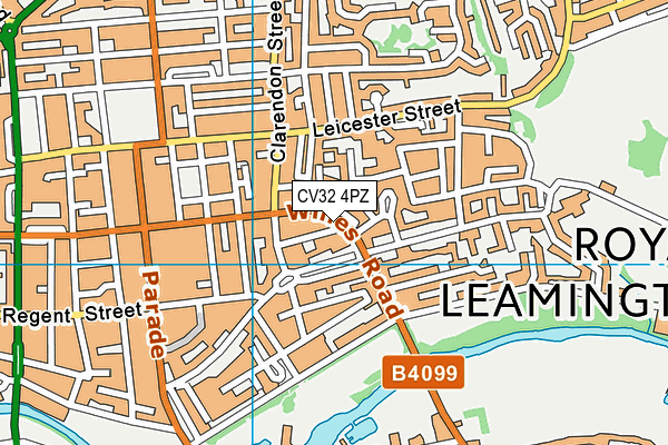 CV32 4PZ map - OS VectorMap District (Ordnance Survey) CV32 4PZ map - OS VectorMap District (Ordnance Survey)