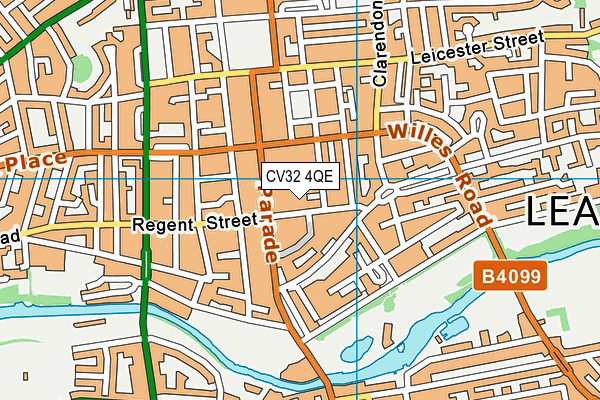 CV32 4QE map - OS VectorMap District (Ordnance Survey) CV32 4QE map - OS VectorMap District (Ordnance Survey)