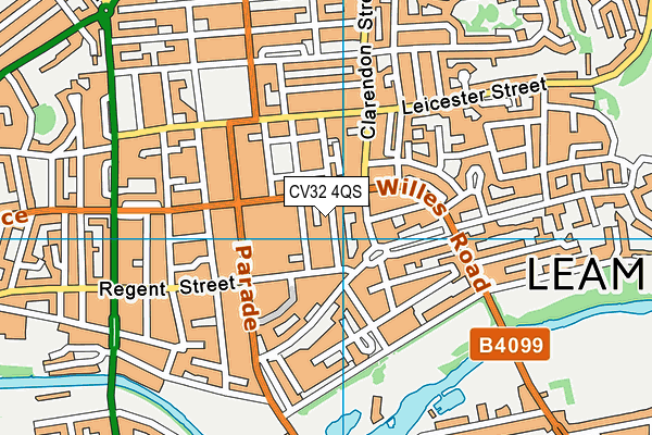 CV32 4QS map - OS VectorMap District (Ordnance Survey) CV32 4QS map - OS VectorMap District (Ordnance Survey)