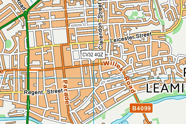 CV32 4QZ map - OS VectorMap District (Ordnance Survey) CV32 4QZ map - OS VectorMap District (Ordnance Survey)