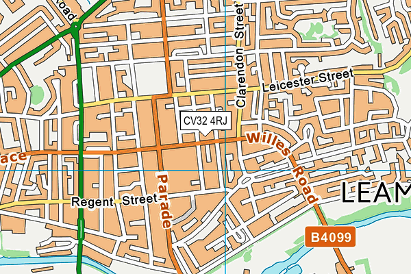 CV32 4RJ map - OS VectorMap District (Ordnance Survey) CV32 4RJ map - OS VectorMap District (Ordnance Survey)