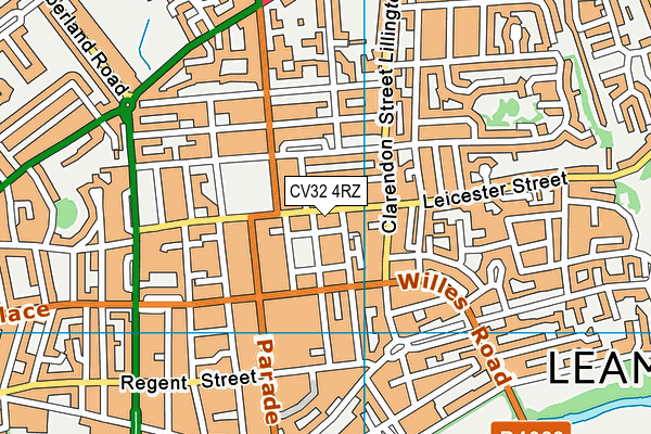 CV32 4RZ map - OS VectorMap District (Ordnance Survey)