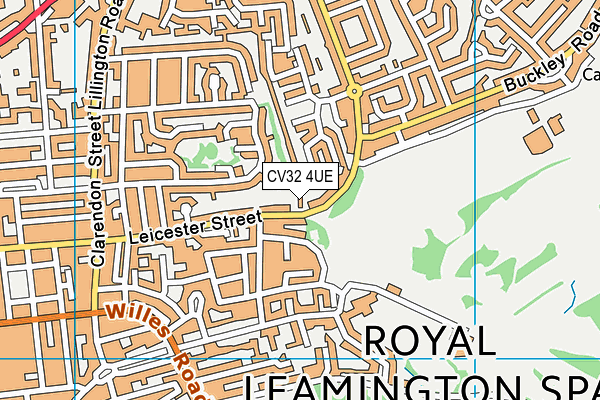 CV32 4UE map - OS VectorMap District (Ordnance Survey) CV32 4UE map - OS VectorMap District (Ordnance Survey)