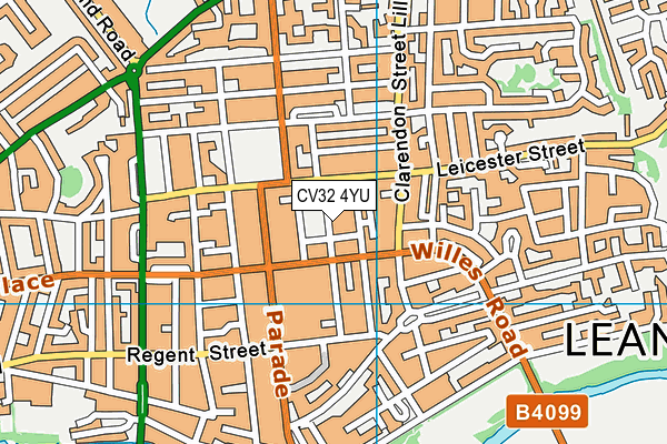 CV32 4YU map - OS VectorMap District (Ordnance Survey) CV32 4YU map - OS VectorMap District (Ordnance Survey)