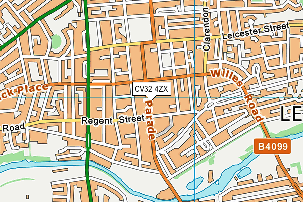 CV32 4ZX map - OS VectorMap District (Ordnance Survey) CV32 4ZX map - OS VectorMap District (Ordnance Survey)
