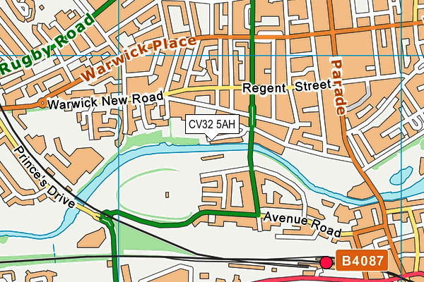 CV32 5AH map - OS VectorMap District (Ordnance Survey)