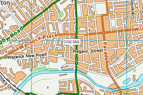 CV32 5AQ map - OS VectorMap District (Ordnance Survey) CV32 5AQ map - OS VectorMap District (Ordnance Survey)