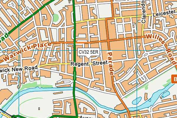 CV32 5ER map - OS VectorMap District (Ordnance Survey) CV32 5ER map - OS VectorMap District (Ordnance Survey)