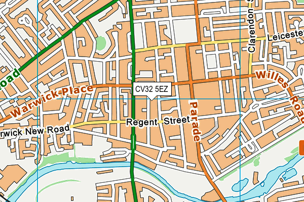 CV32 5EZ map - OS VectorMap District (Ordnance Survey) CV32 5EZ map - OS VectorMap District (Ordnance Survey)