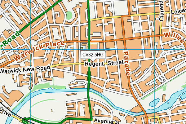CV32 5HG map - OS VectorMap District (Ordnance Survey)