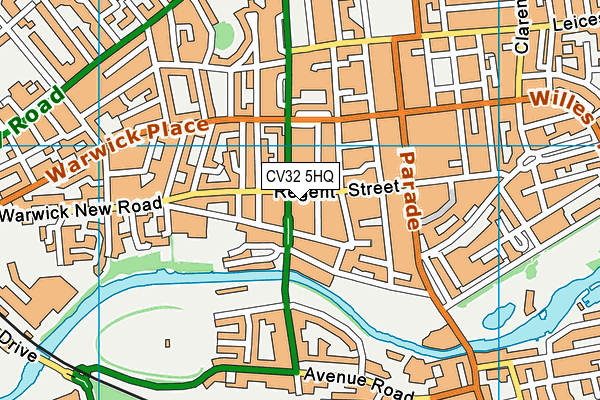 CV32 5HQ map - OS VectorMap District (Ordnance Survey) CV32 5HQ map - OS VectorMap District (Ordnance Survey)