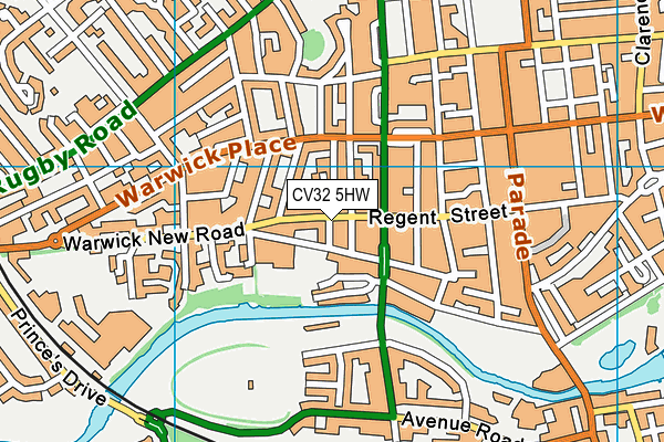 CV32 5HW map - OS VectorMap District (Ordnance Survey) CV32 5HW map - OS VectorMap District (Ordnance Survey)