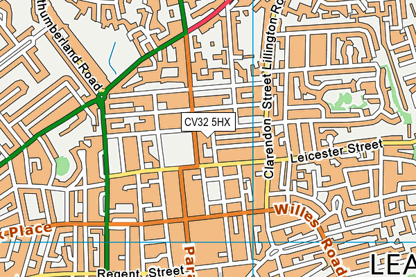 CV32 5HX map - OS VectorMap District (Ordnance Survey) CV32 5HX map - OS VectorMap District (Ordnance Survey)