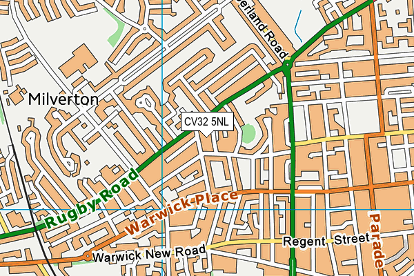 CV32 5NL map - OS VectorMap District (Ordnance Survey) CV32 5NL map - OS VectorMap District (Ordnance Survey)