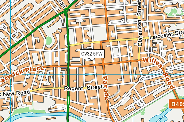 CV32 5PW map - OS VectorMap District (Ordnance Survey) CV32 5PW map - OS VectorMap District (Ordnance Survey)