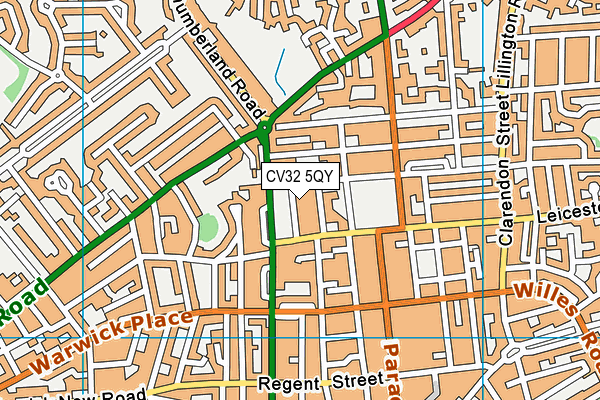 CV32 5QY map - OS VectorMap District (Ordnance Survey) CV32 5QY map - OS VectorMap District (Ordnance Survey)