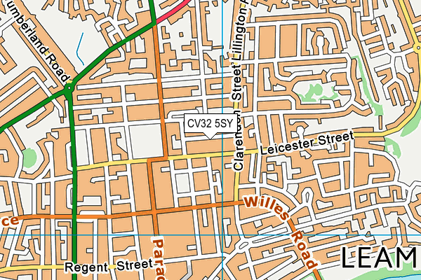 CV32 5SY map - OS VectorMap District (Ordnance Survey) CV32 5SY map - OS VectorMap District (Ordnance Survey)