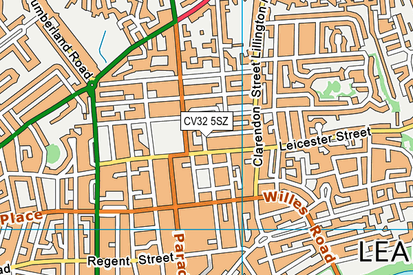 CV32 5SZ map - OS VectorMap District (Ordnance Survey) CV32 5SZ map - OS VectorMap District (Ordnance Survey)