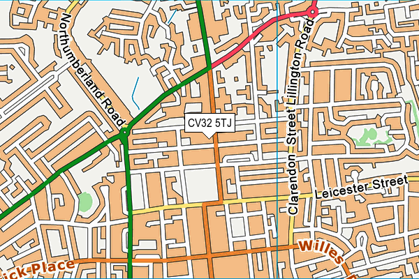 CV32 5TJ map - OS VectorMap District (Ordnance Survey) CV32 5TJ map - OS VectorMap District (Ordnance Survey)