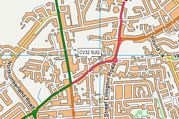 CV32 5UQ map - OS VectorMap District (Ordnance Survey)