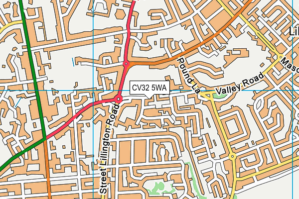 CV32 5WA map - OS VectorMap District (Ordnance Survey) CV32 5WA map - OS VectorMap District (Ordnance Survey)