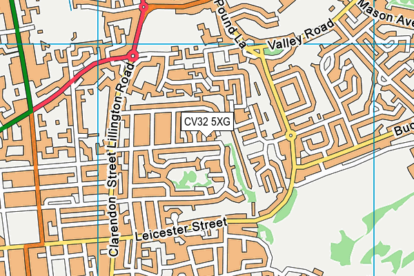 CV32 5XG map - OS VectorMap District (Ordnance Survey) CV32 5XG map - OS VectorMap District (Ordnance Survey)