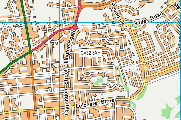 CV32 5XH map - OS VectorMap District (Ordnance Survey) CV32 5XH map - OS VectorMap District (Ordnance Survey)