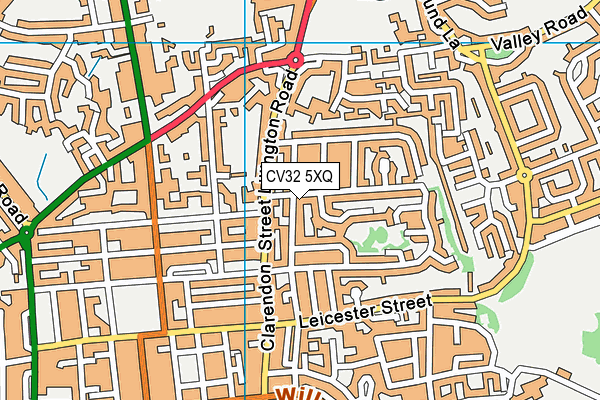 CV32 5XQ map - OS VectorMap District (Ordnance Survey) CV32 5XQ map - OS VectorMap District (Ordnance Survey)