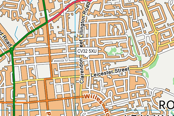 CV32 5XU map - OS VectorMap District (Ordnance Survey) CV32 5XU map - OS VectorMap District (Ordnance Survey)