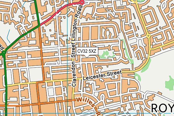 CV32 5XZ map - OS VectorMap District (Ordnance Survey) CV32 5XZ map - OS VectorMap District (Ordnance Survey)