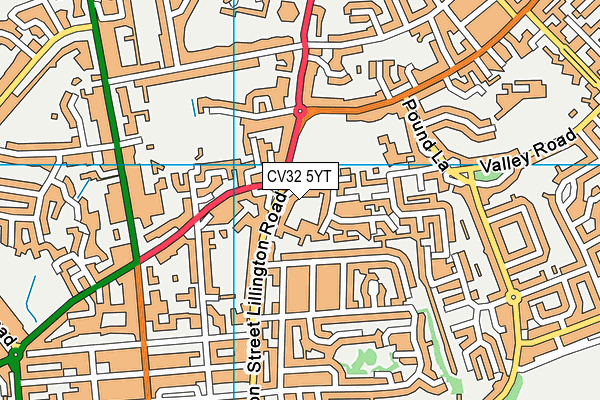 CV32 5YT map - OS VectorMap District (Ordnance Survey) CV32 5YT map - OS VectorMap District (Ordnance Survey)