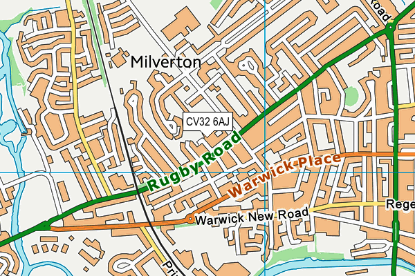 CV32 6AJ map - OS VectorMap District (Ordnance Survey) CV32 6AJ map - OS VectorMap District (Ordnance Survey)