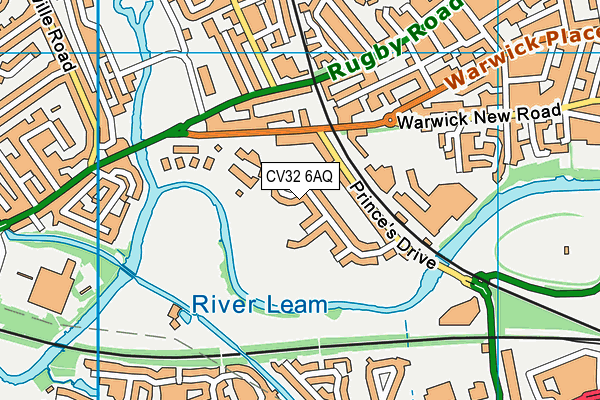 CV32 6AQ map - OS VectorMap District (Ordnance Survey) CV32 6AQ map - OS VectorMap District (Ordnance Survey)
