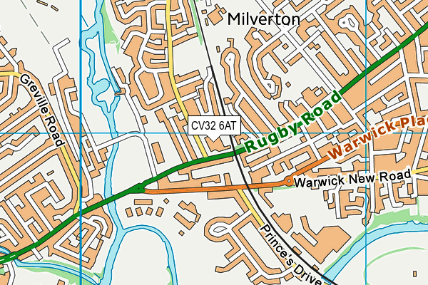 CV32 6AT map - OS VectorMap District (Ordnance Survey)
